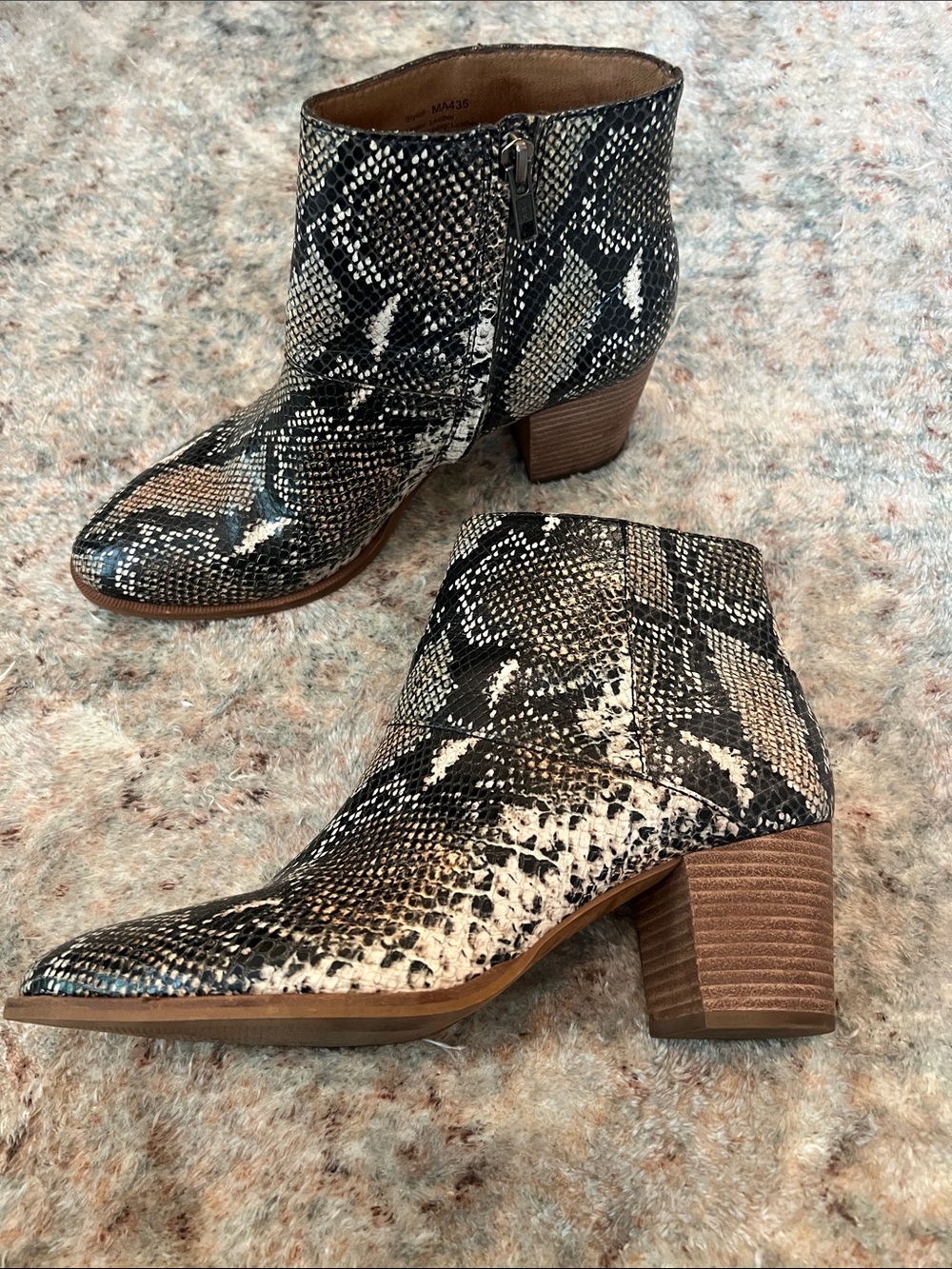 Madewell Snake-Print Ankle Boots